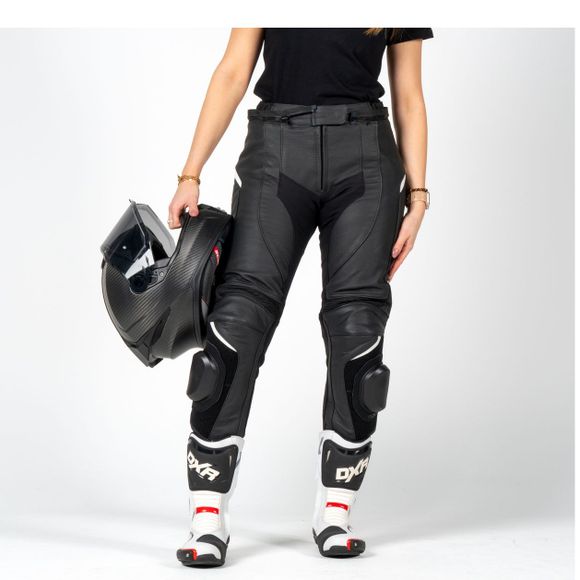 Dxr Gina - Black / White Motorcycle PantsRef: DXR0791