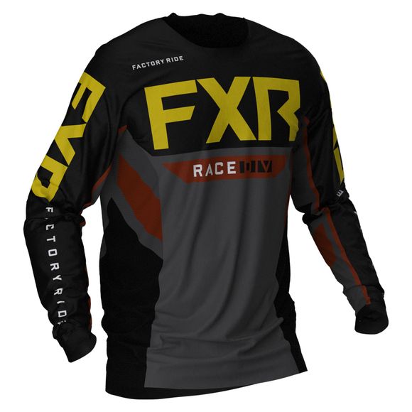 FXR PODIUM BLACK/CHAR/RUST/GOLD 2021 cross jersey - Black / GrayRef: FXR0044
