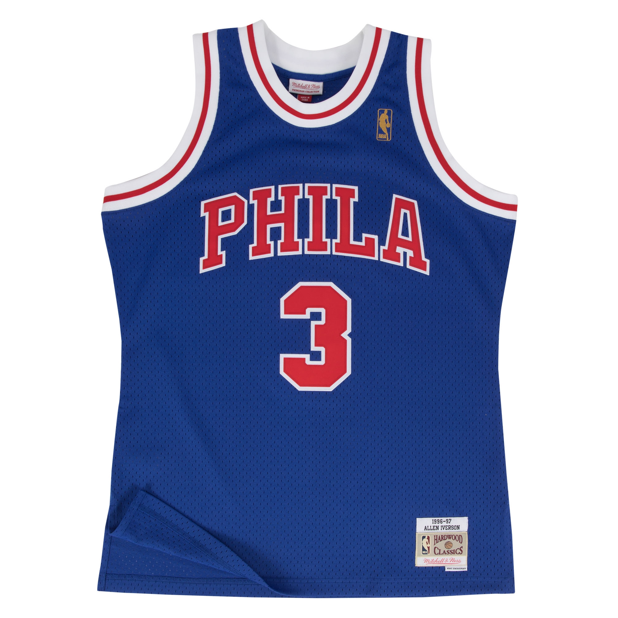 Allen Iverson #3 Philadelphia 76ers 1996-97 Swingman NBA Jersey Blue