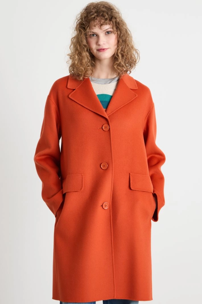 Cocoon coat - ORANGE