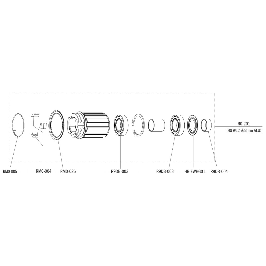 Fulcrum Freewheel Body - HG-EV | Aluminum - R0-201