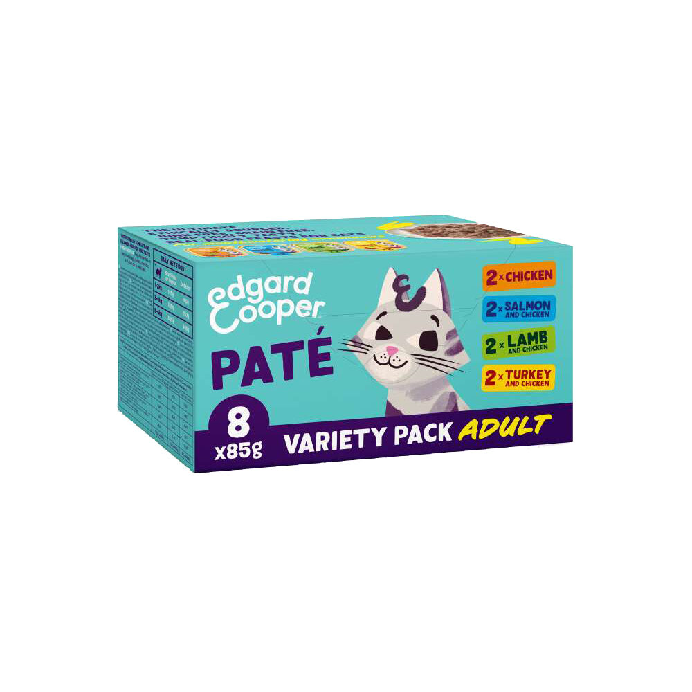 Edgard & Cooper Adult Cat - Multipack Pâté - 8 x 85 g