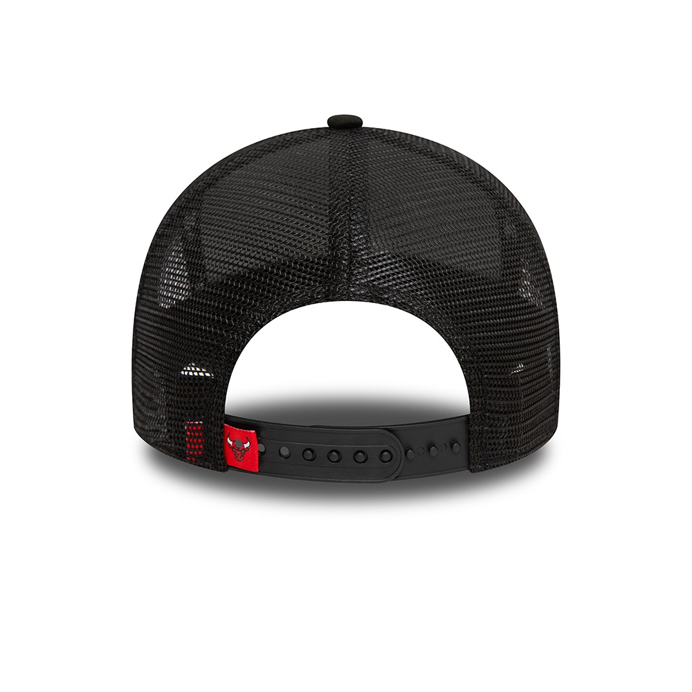 Chicago Bulls State New Era A-Frame Trucker NBA Cap Black