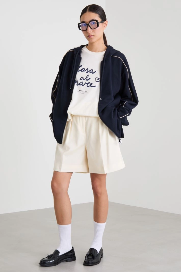 Oversized print T-shirt - IVORY BLUE