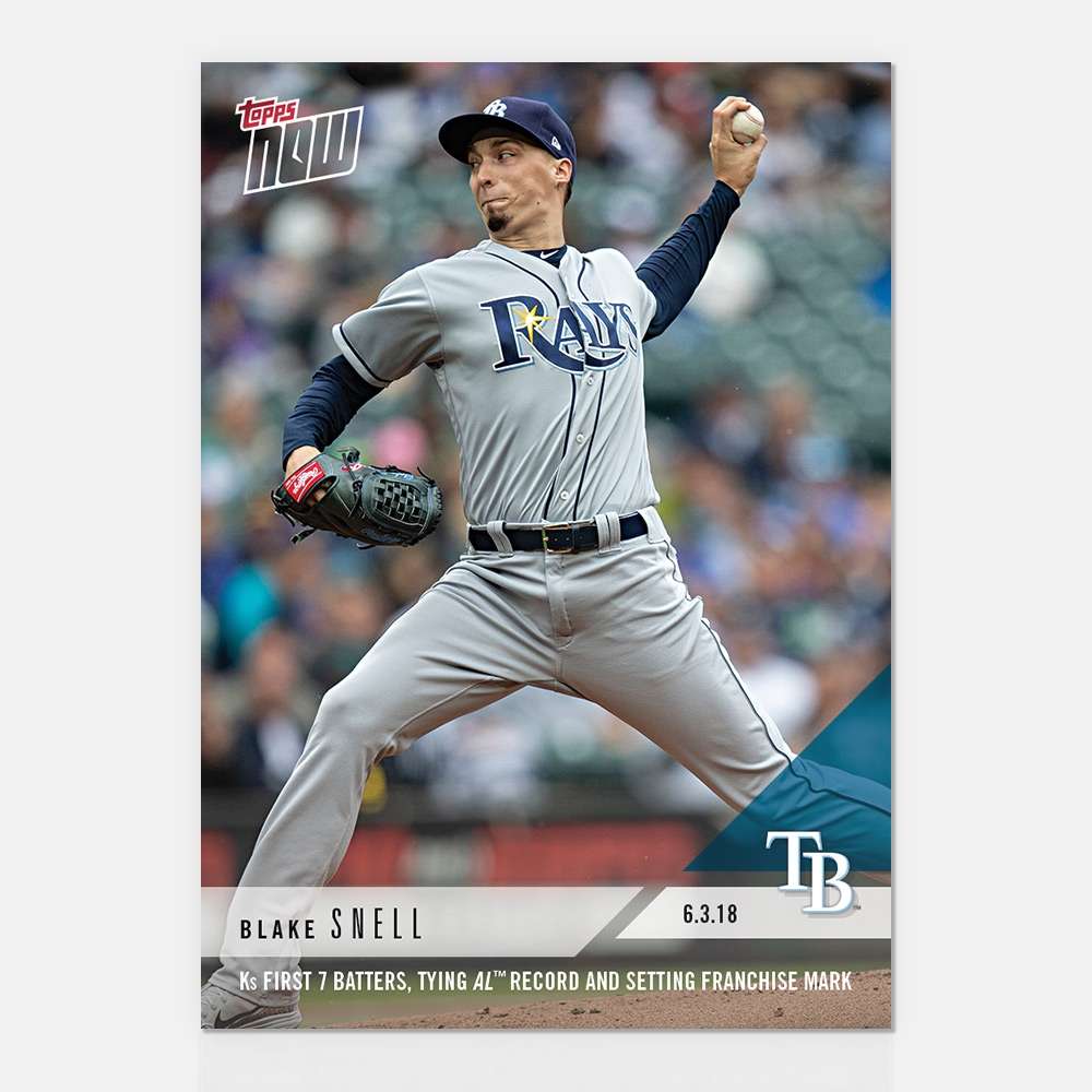 Blake Snell - 06/03/2018 TOPPS NOW® Card 286 - Print Run: 187