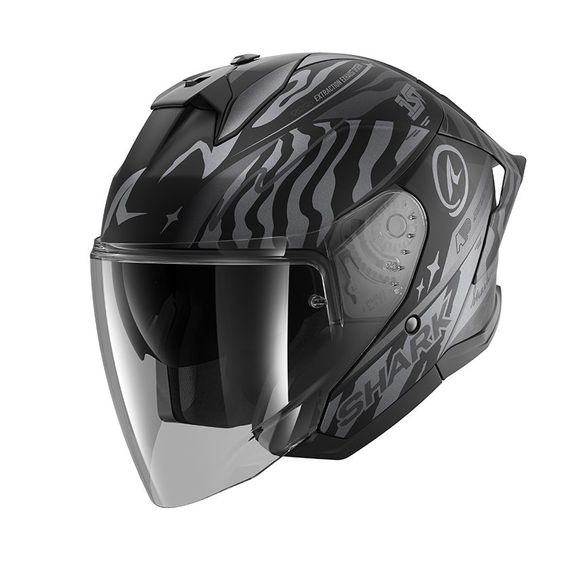 Casque jet Shark SKWAL JET CUP SPEED-FANCY - Noir / GrisRef : SH1873