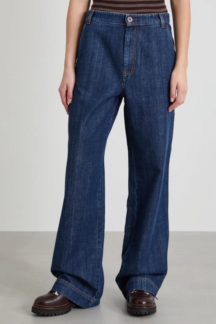 Denim cargo jeans - BLUE