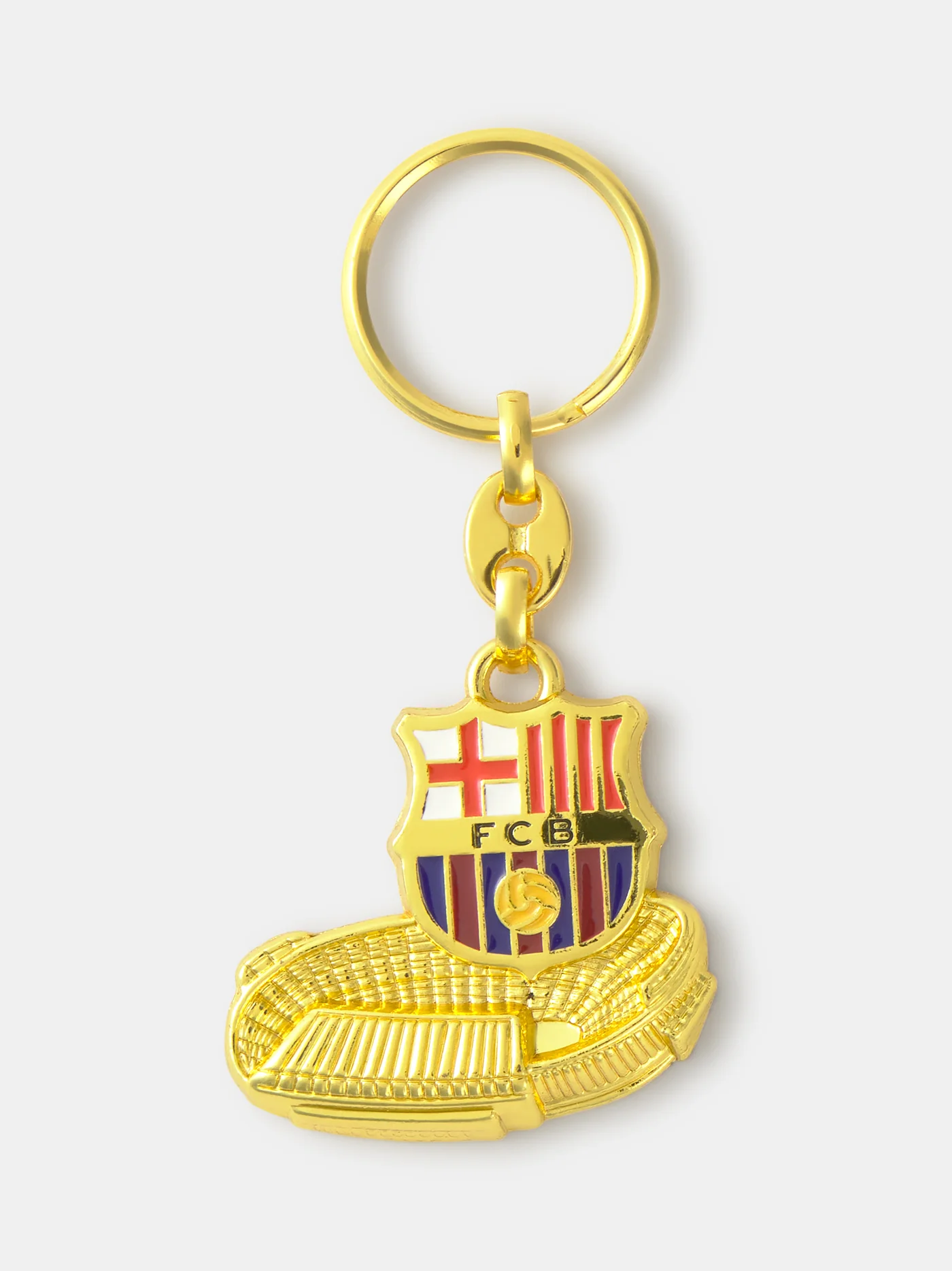 keyring Gold crest and stadium Barça