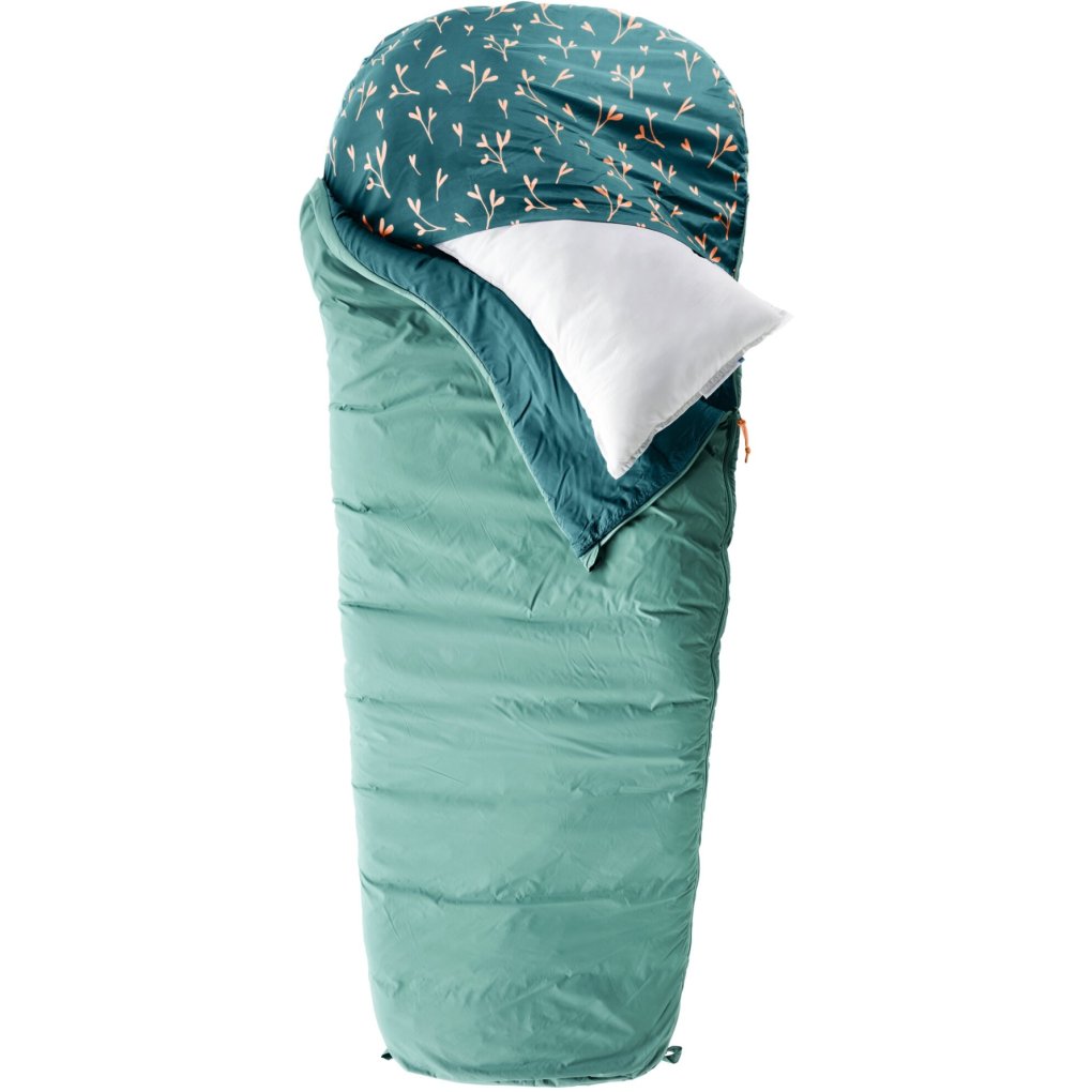 Deuter Overnite Children's Sleeping Bag - zip left - jade-deepsea