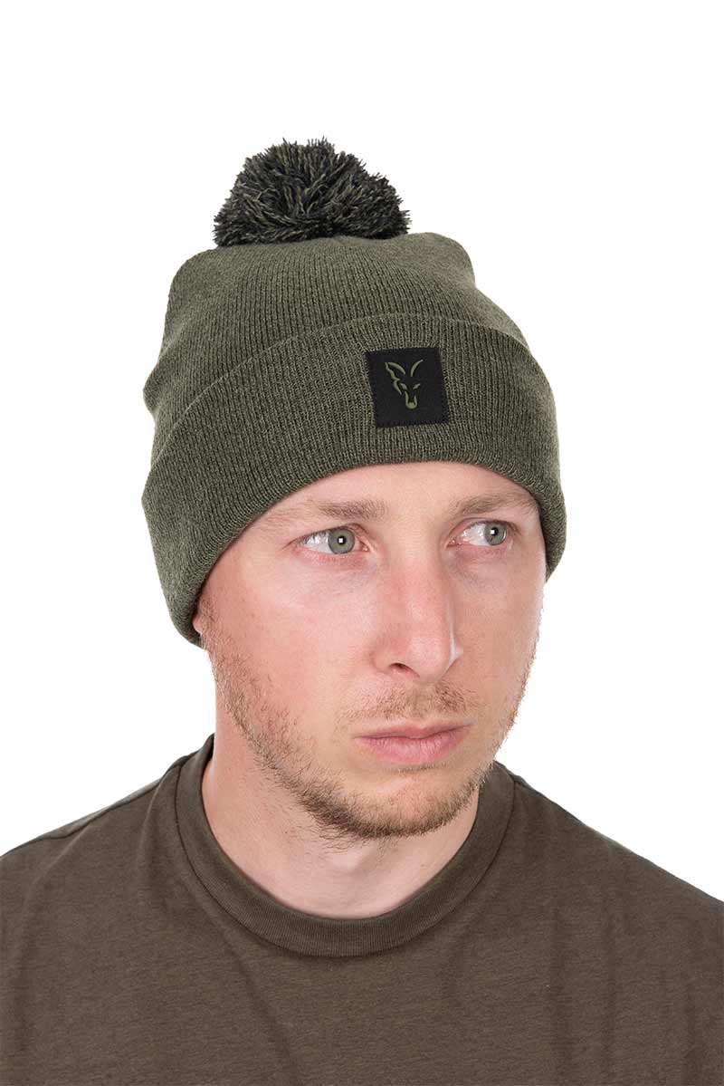Fox Collection Bobble Hat - Green/Black