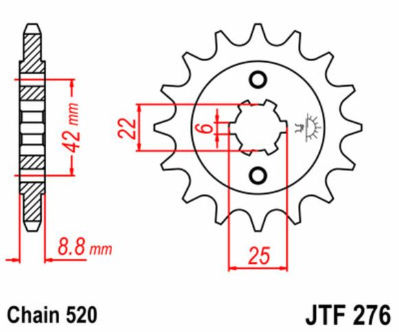 JT. Standard steel 276 - 520Ref: Jtc01380A / 1077319002