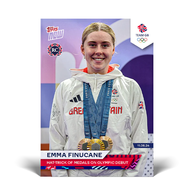 Emma Finucane - Hat-trick of medals on Olympic debut - 2024 Team GB TOPPS NOW® Card 28