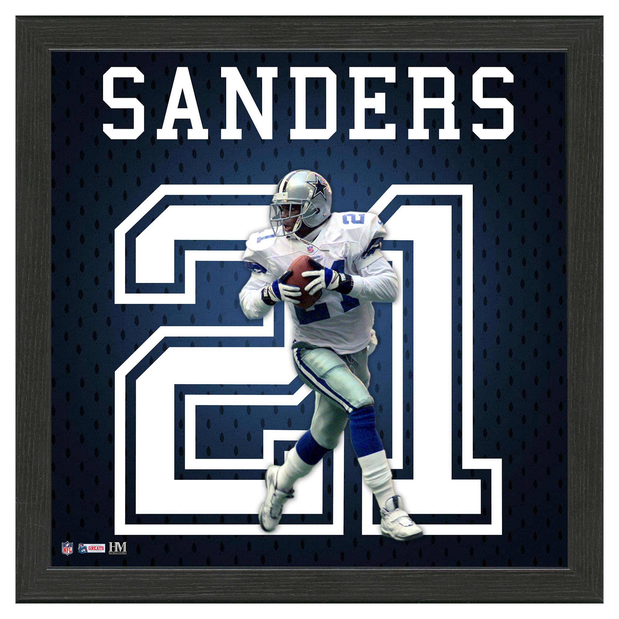 Deion Sanders #21 Dallas Cowboys Impact Jersey Framed NFL Photo