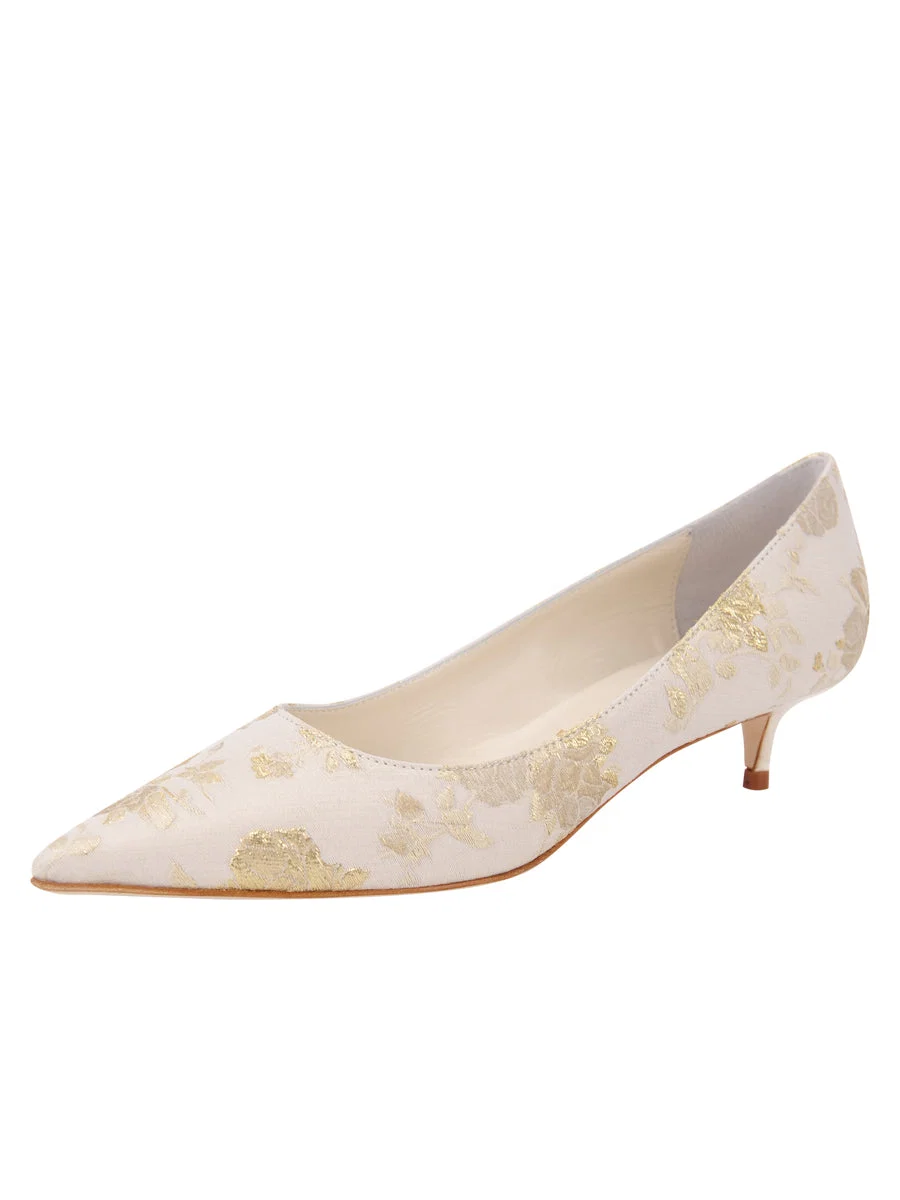 Bryn Kitten Heel Brocade