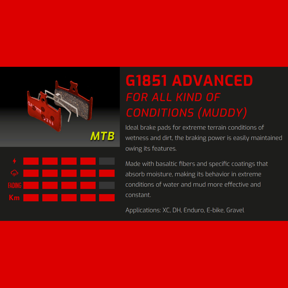 Galfer Disc Brake Pads - G1851 | Advanced - FD575 | SRAM Maven