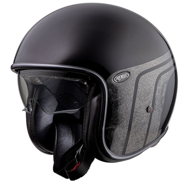 Casque jet Premier VINTAGE - BTR GLITTER - Noir / GrisRef : PE0316