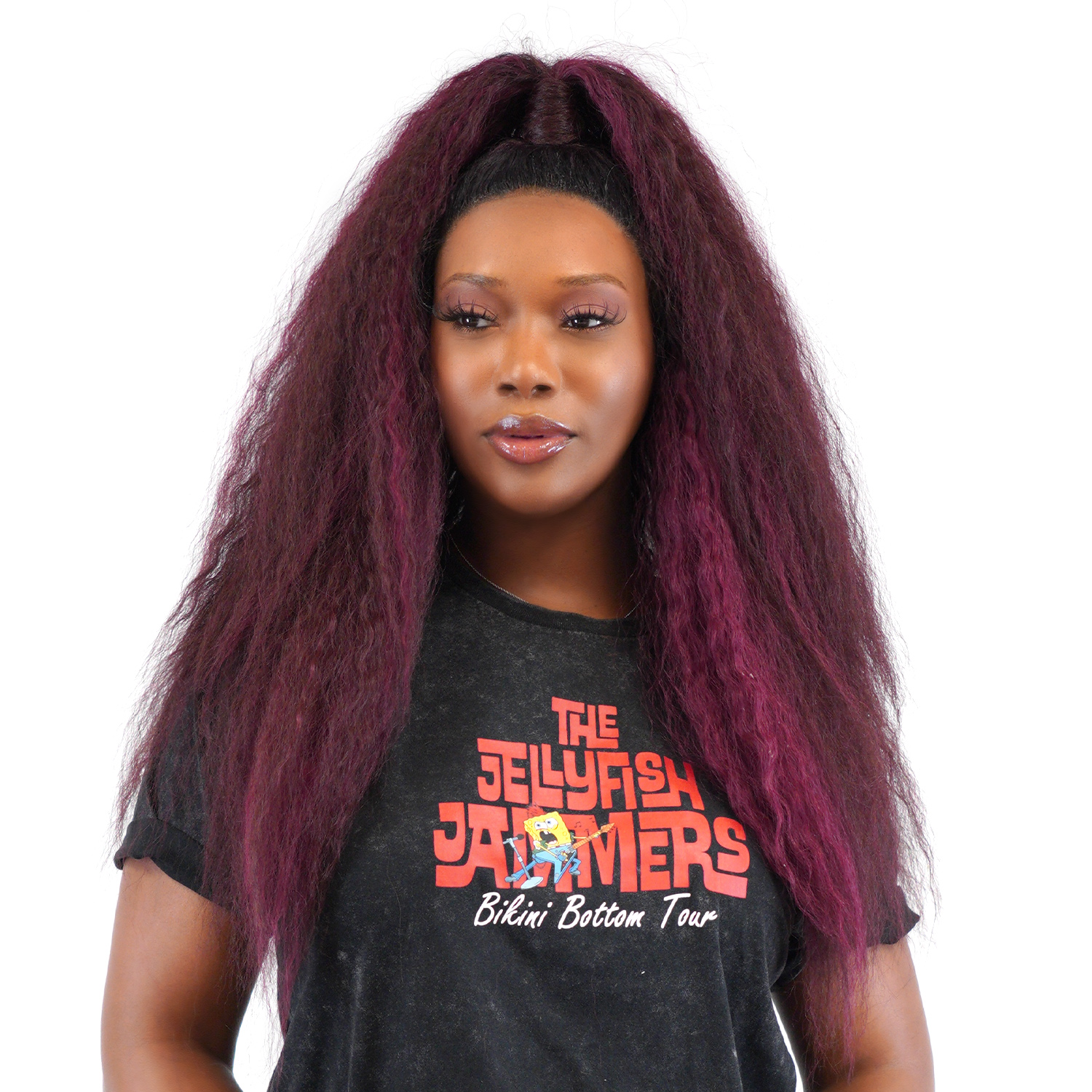 Janet Collection Human Hair Blend HD Lace Front Wig 360 Glueless Melt Hand-Tied 13X6 Frontal Part Miri