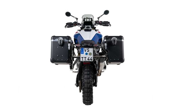 Touratech ZEGA Evo X suitcase With 45/45 offset - Gray support included - Black anodizedBMW 900 F 900 GS - 2024 - 2026Ref: Trt00997A / 01-083-6827-0