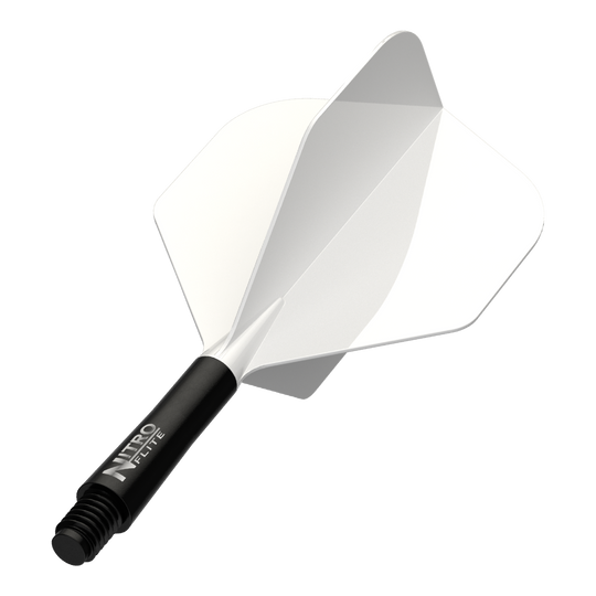 Red Dragon Nitroflite Black Shaft White Flights No2