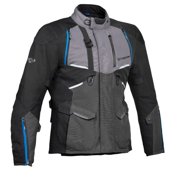 Ixon EDDAS Motorcycle Jacket - Grey / BlueRef: IX1435
