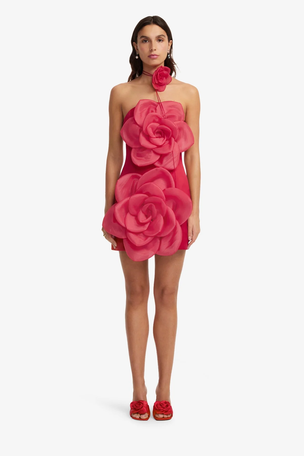 Floret Mini Dress - Scarlet