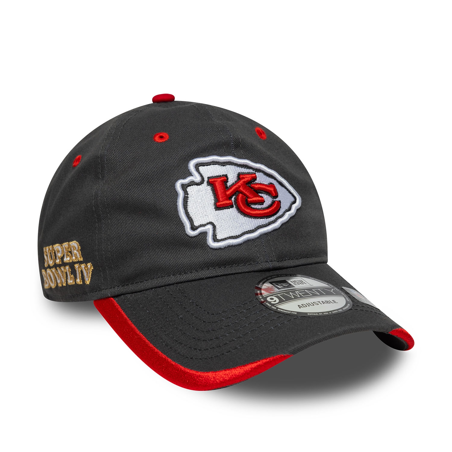 Kansas City Chiefs Super Bowl IV 9TWENTY Adjustable Cap Dark Gray