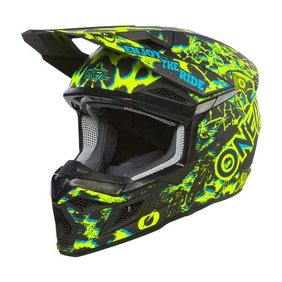 Casque cross O'Neal 3SRS - ASSAULT V24 2024 - Noir / JauneRef : OL1949