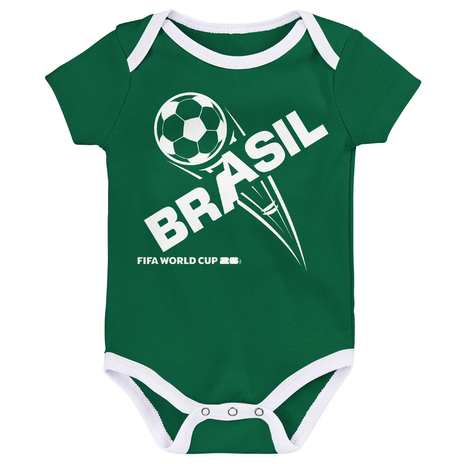 2026 Soccer Fan Collection Brazil Onesie 3 Pack - Infant