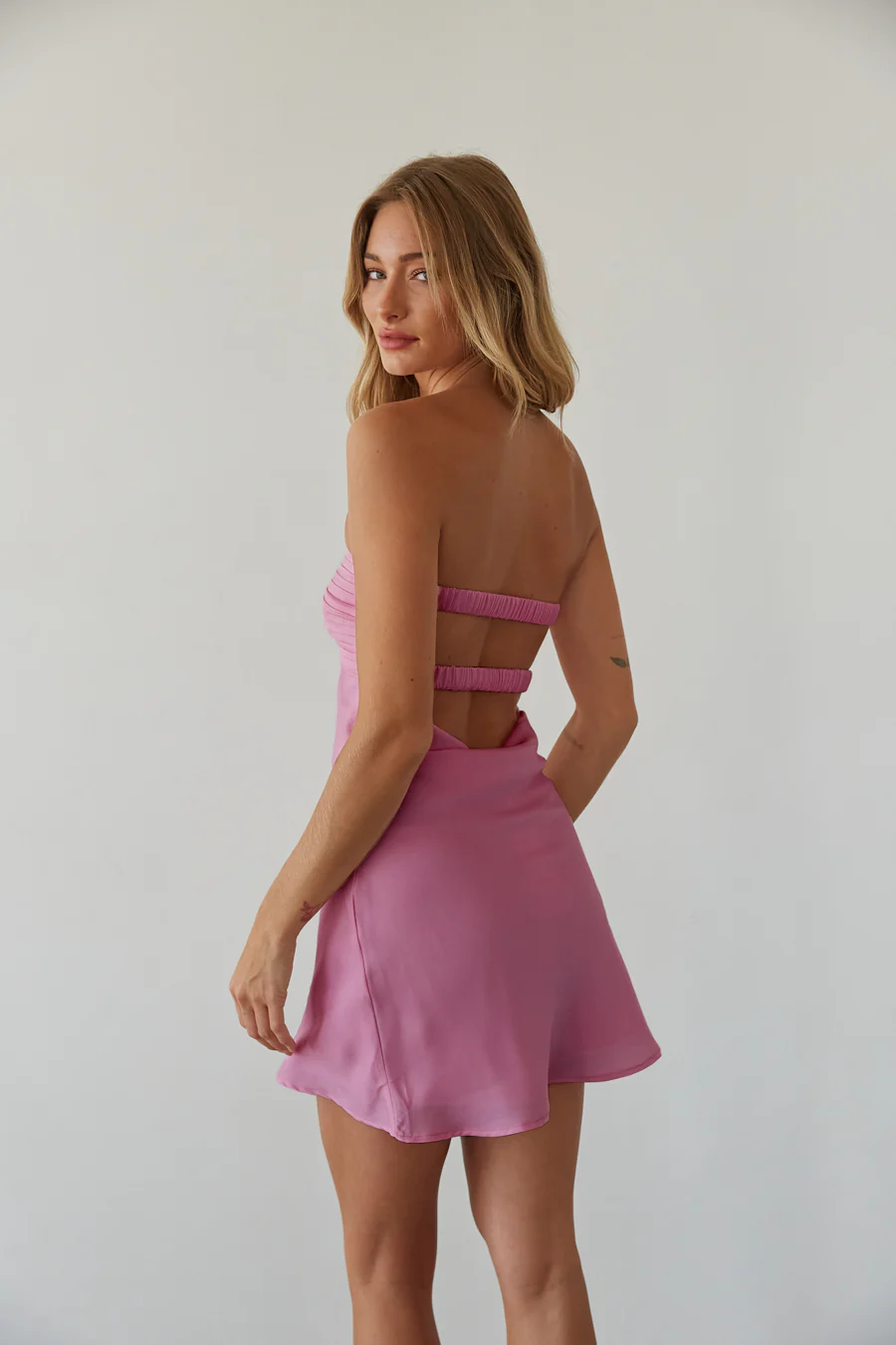 Kiara Keyhole Open Back Mini Dress