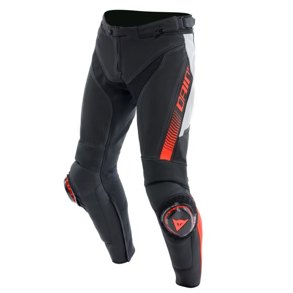 Dainese SUPER SPEED PERFORATED Motorcycle Pants - White / RedRef: DN2093