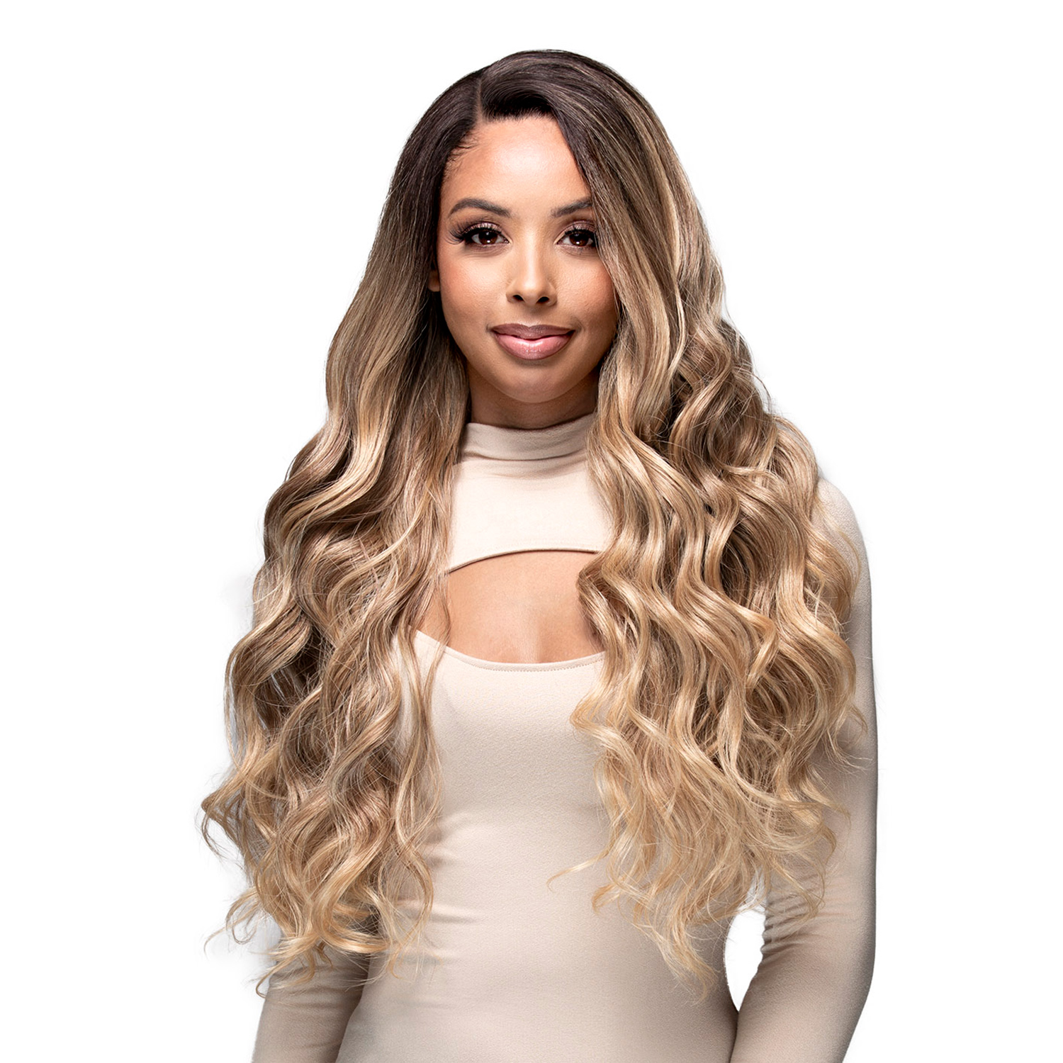 Bobbi Boss Human Hair Blend HD Lace Front Wig Glueless 13X4 Deep Lace MBLF403 Hannie