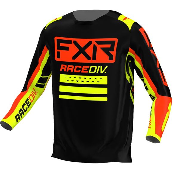 Cross jersey FXR Clutch Pro Black/Nuke Red/Hivis 2022 - BlackRef: FXR0165