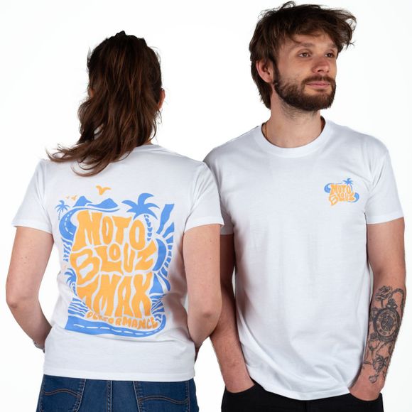 T-Shirt Motoblouz X TMAXFRANCE - FEMME - 20ANS - BlancRef : MB0422