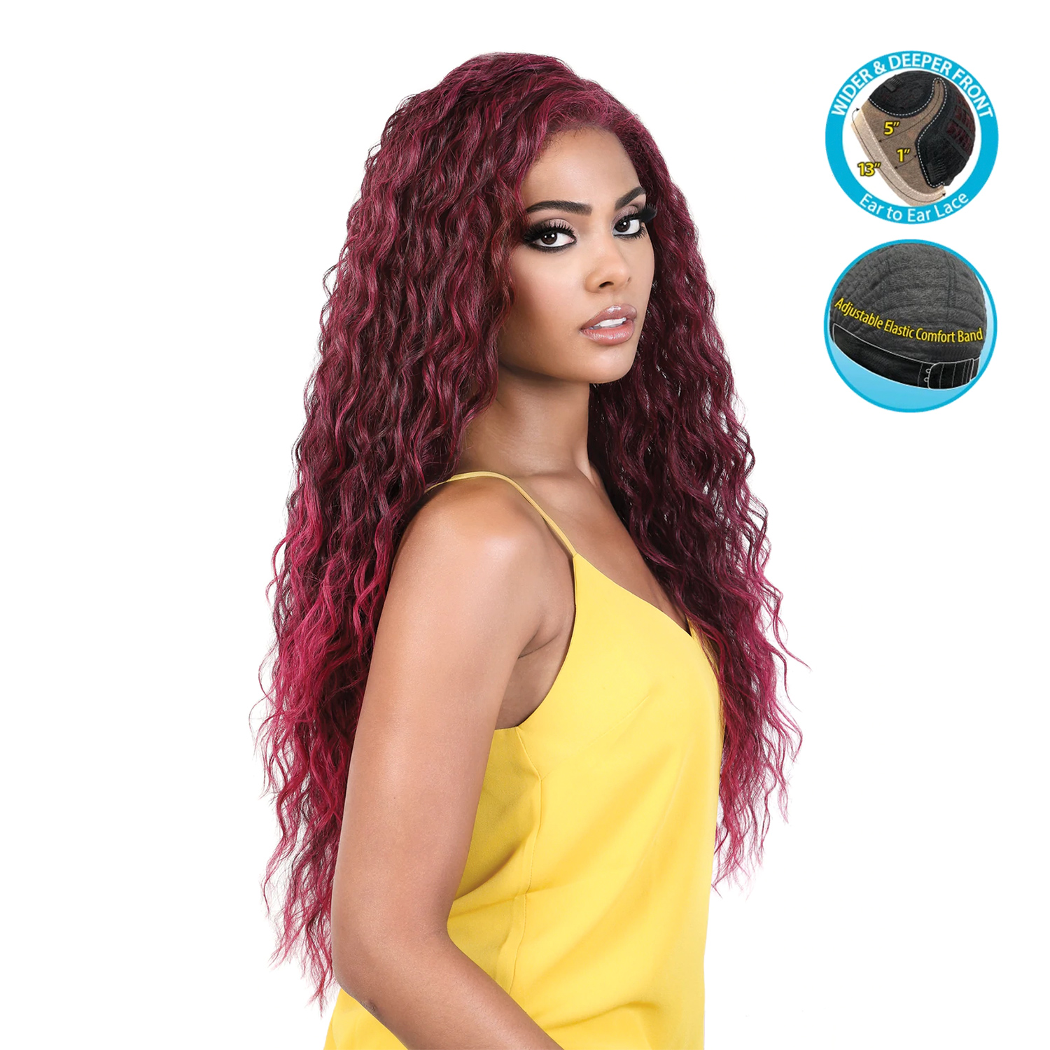 Motown Tress HD Lace Front Wig 13X5 Invisible Curve Lace Part KLP.Feri