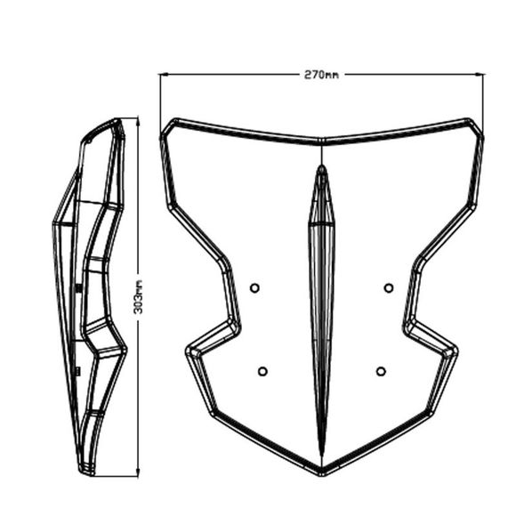 Puig SHARK windshield - BlackRef: 20334