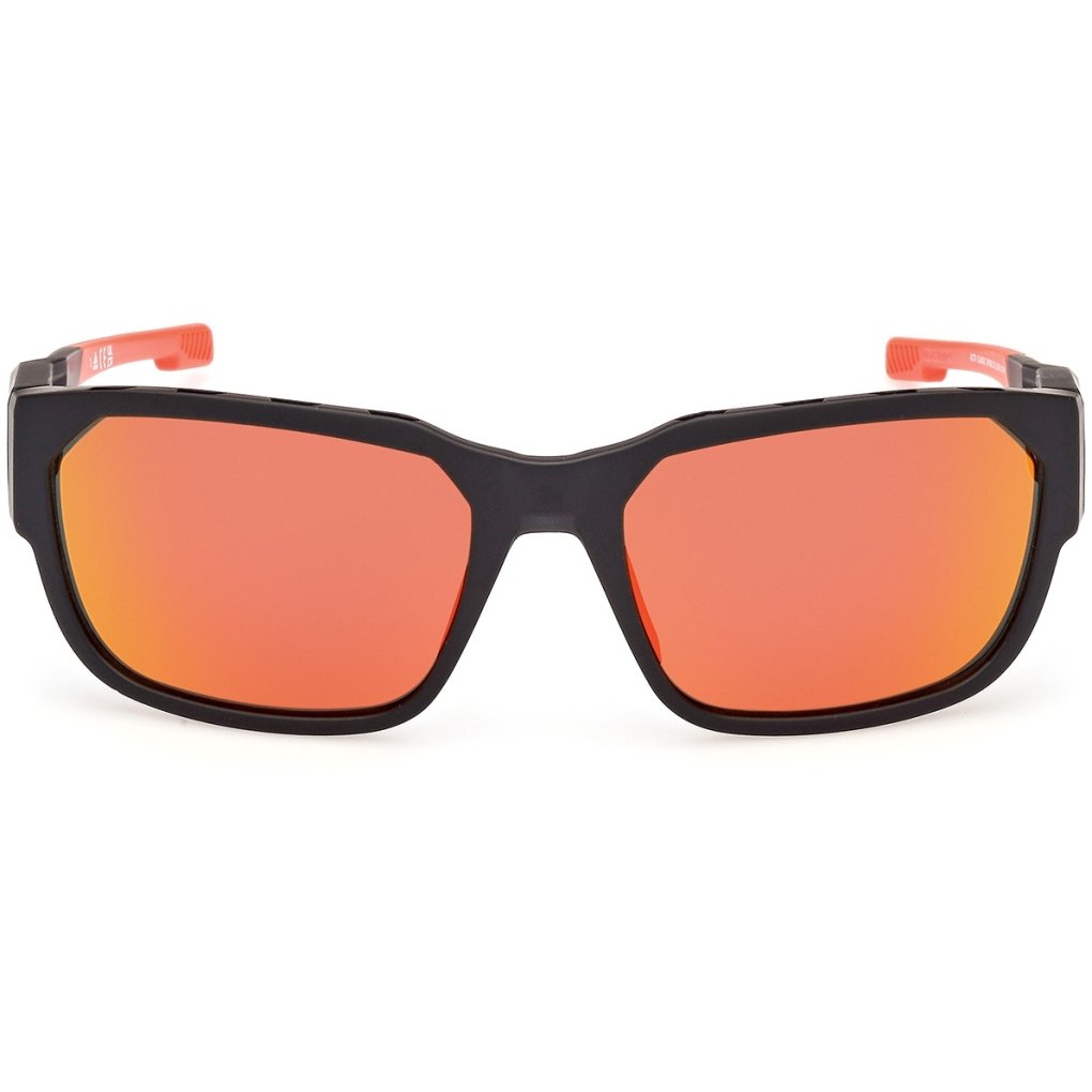 adidas SP0092 Sport Sunglasses - Matte Black / Mirror Roviex