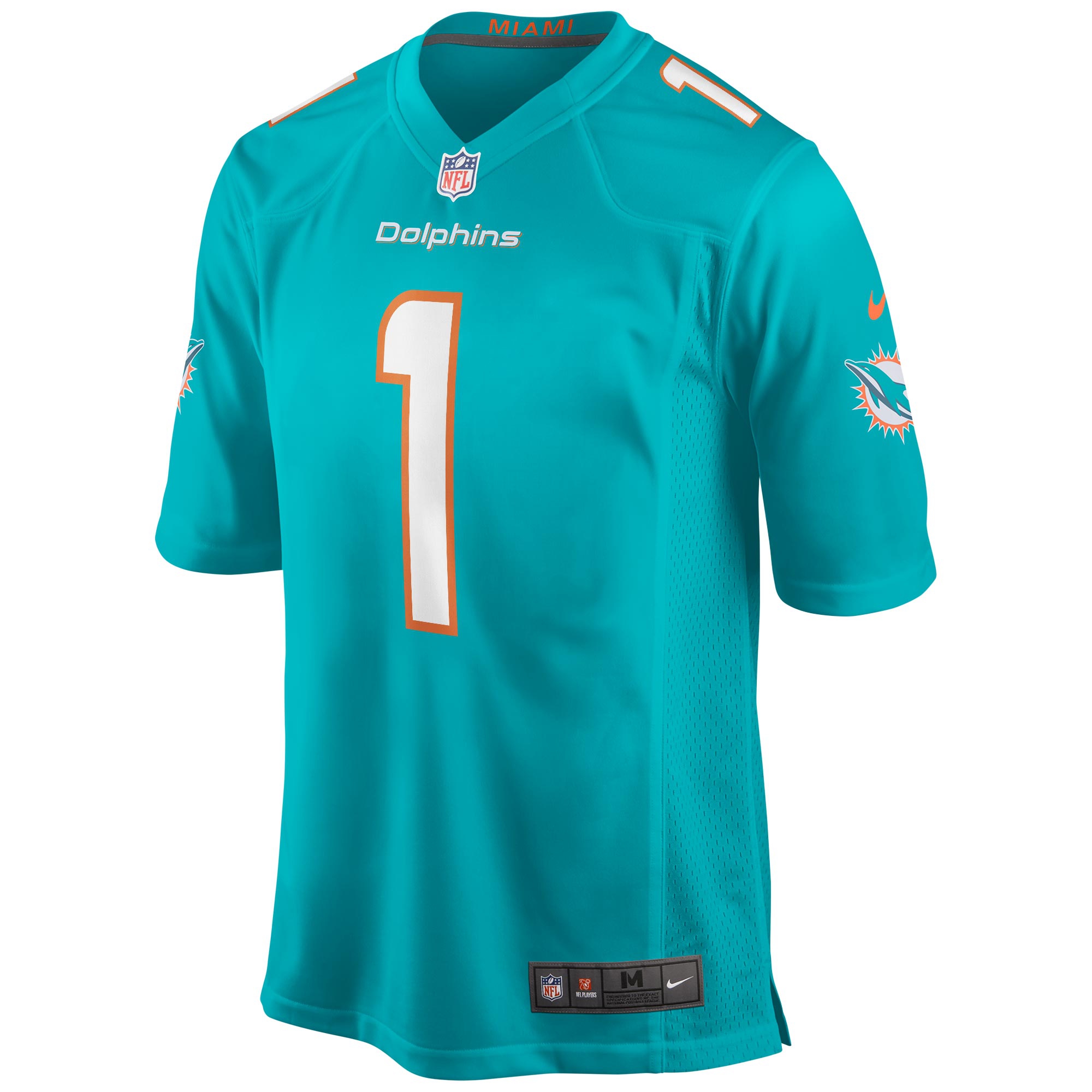 Tua Tagovailoa #1 Miami Dolphins Nike Game NFL Football Jersey Aqua