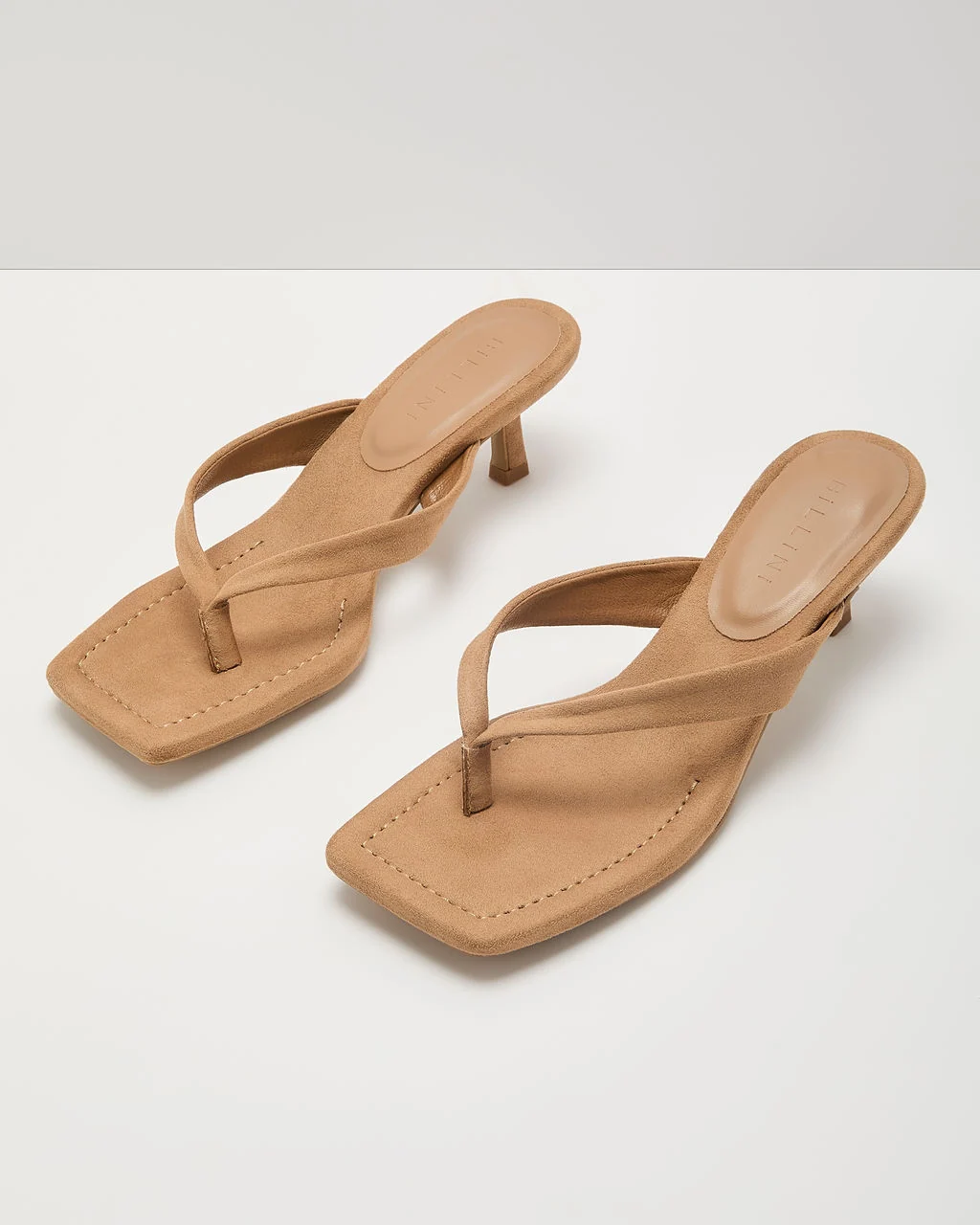 Parmah Faux Suede Thong Heeled Sandals