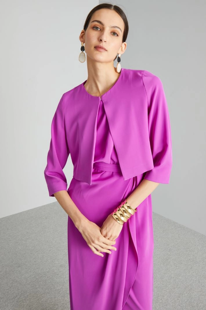 Three-quarter sleeve bolero - CYCLAMEN