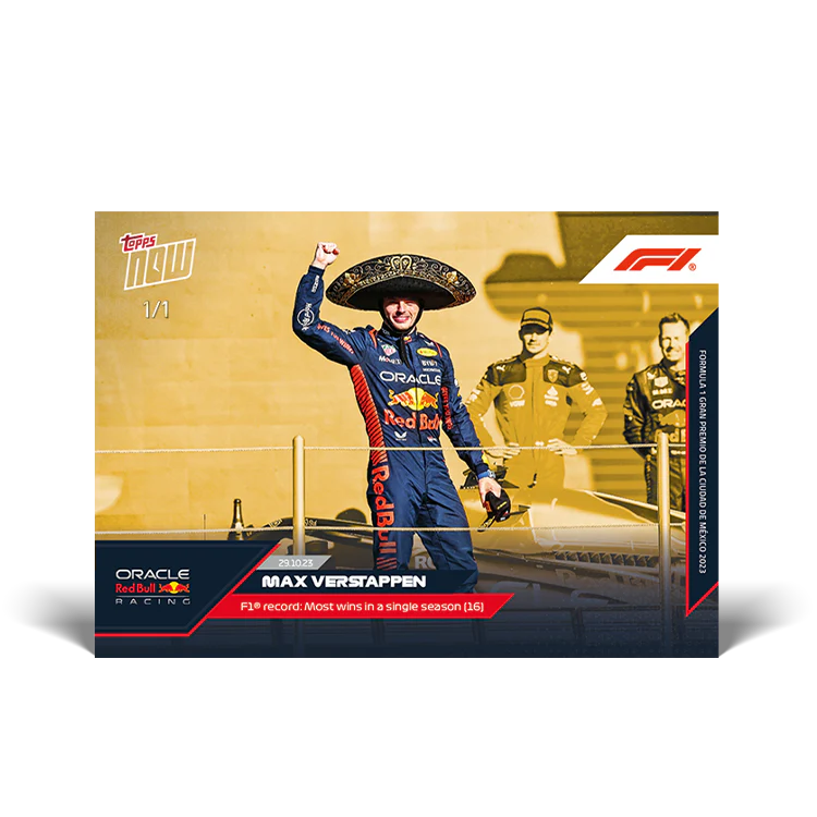 Topps UK - Max Verstappen - F1 record: Most wins in a single season (16) - F1 TOPPS NOW® Card #62