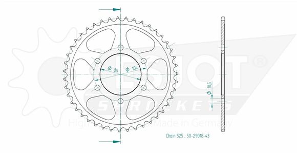 Esjot crown 43 teethRef: Esjo00027A / 12112983