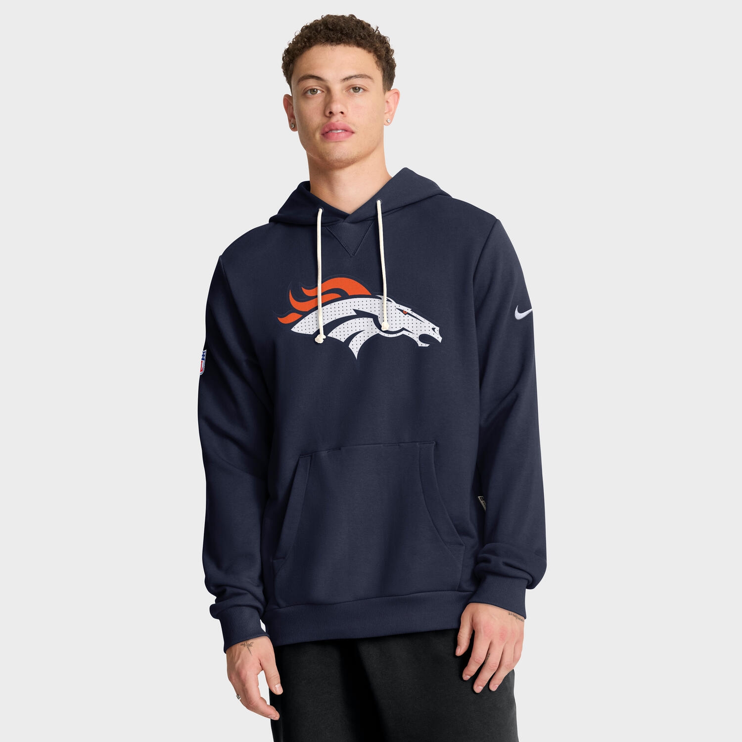 Denver Broncos 2025 NFL Sideline Nike Standard Issue Hoodie Navy