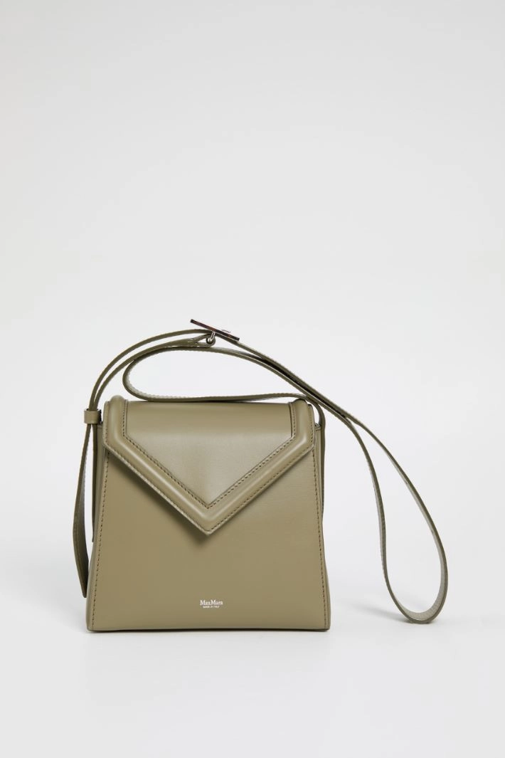 Crossbody bag with shaped flap - SAGE GREEN