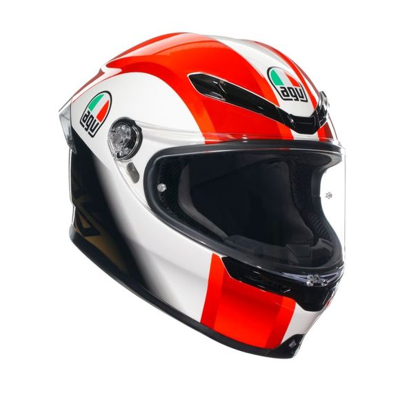 Casque intégral AGV K-6 S - SIC58 - Blanc / RougeRef : AG1002