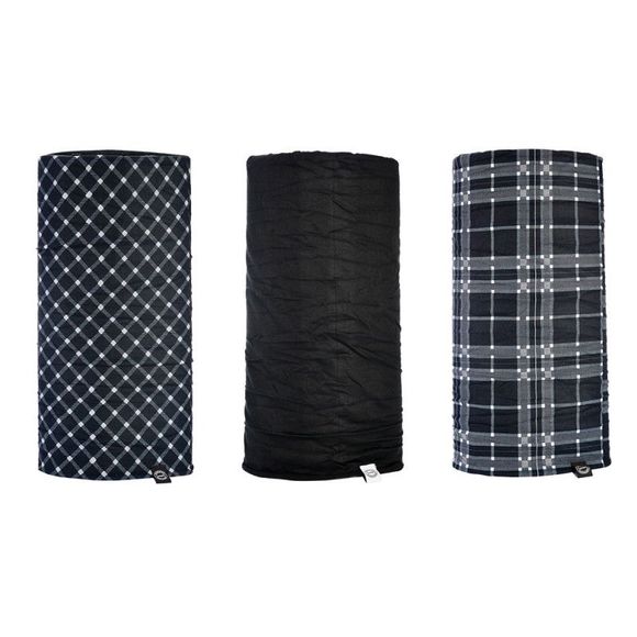 Oxford COMFY TARTAN 3-PACK Neck Warmer - Black/WhiteRef: od0411 / nw108