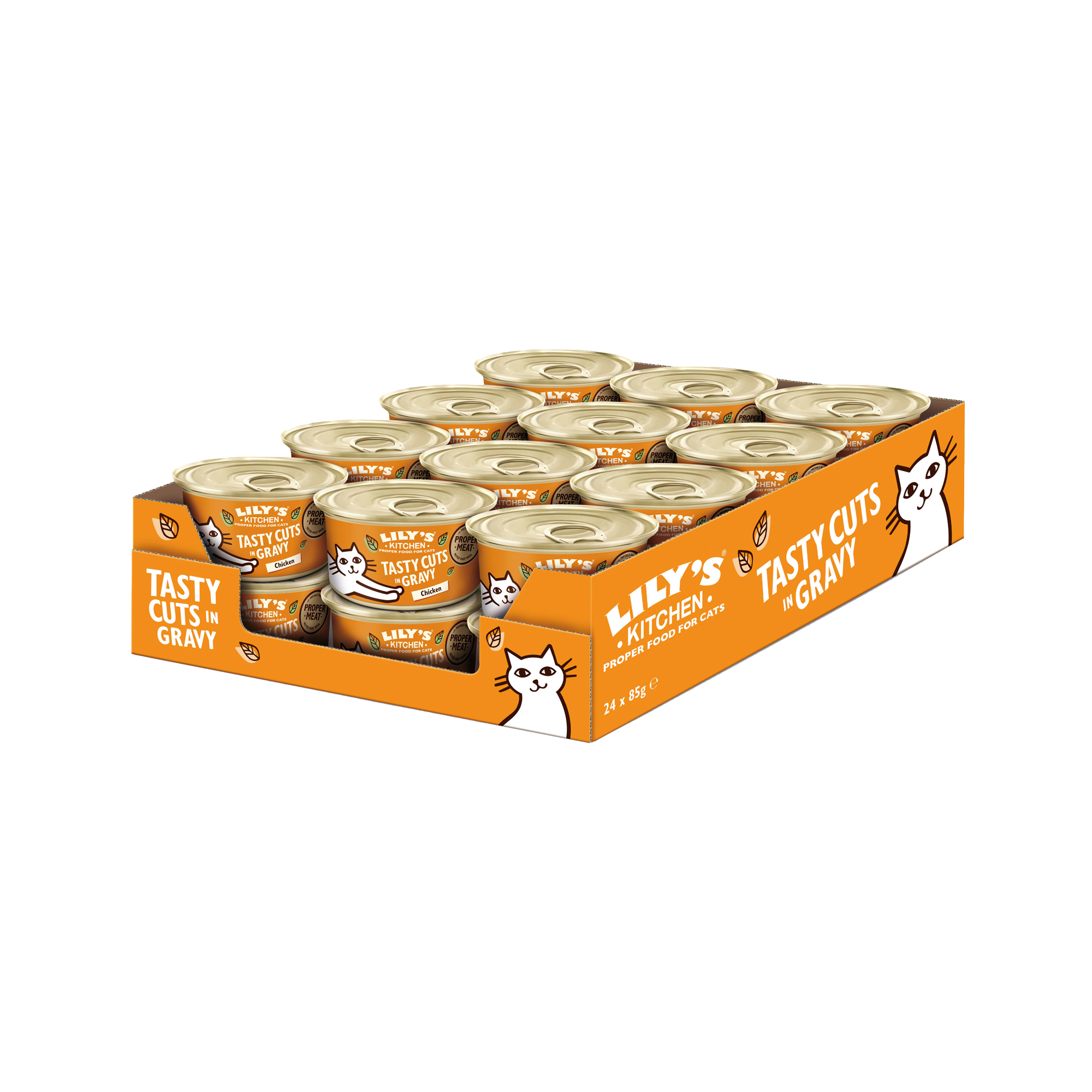 Lily's Kitchen Cat Tasty Cuts Cat Food - Tin - Chicken - 24 x 85g