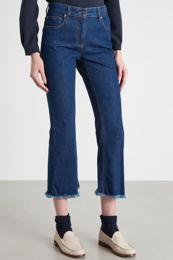 Cropped jeans - BLUE