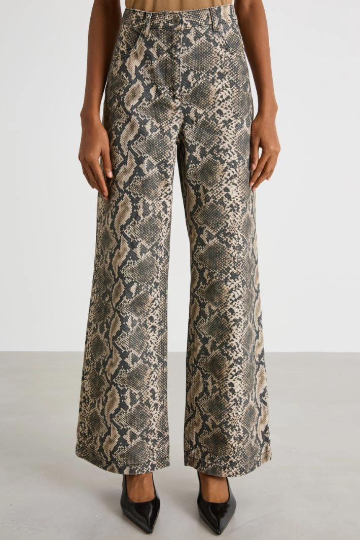 Wide-leg trousers - BROWN