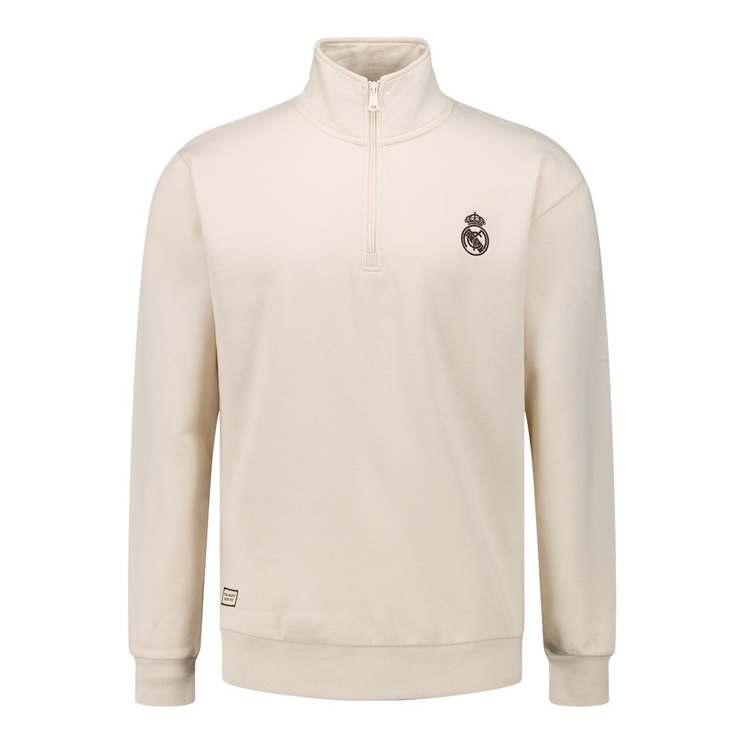 Mens Classic Zip Sweatshirt Beige