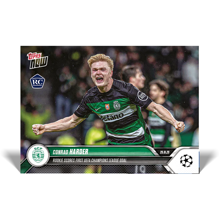 Conrad Harder - Rookie scores first UEFA Champions League goal - 24/25 UCL Topps NOW® Card 91